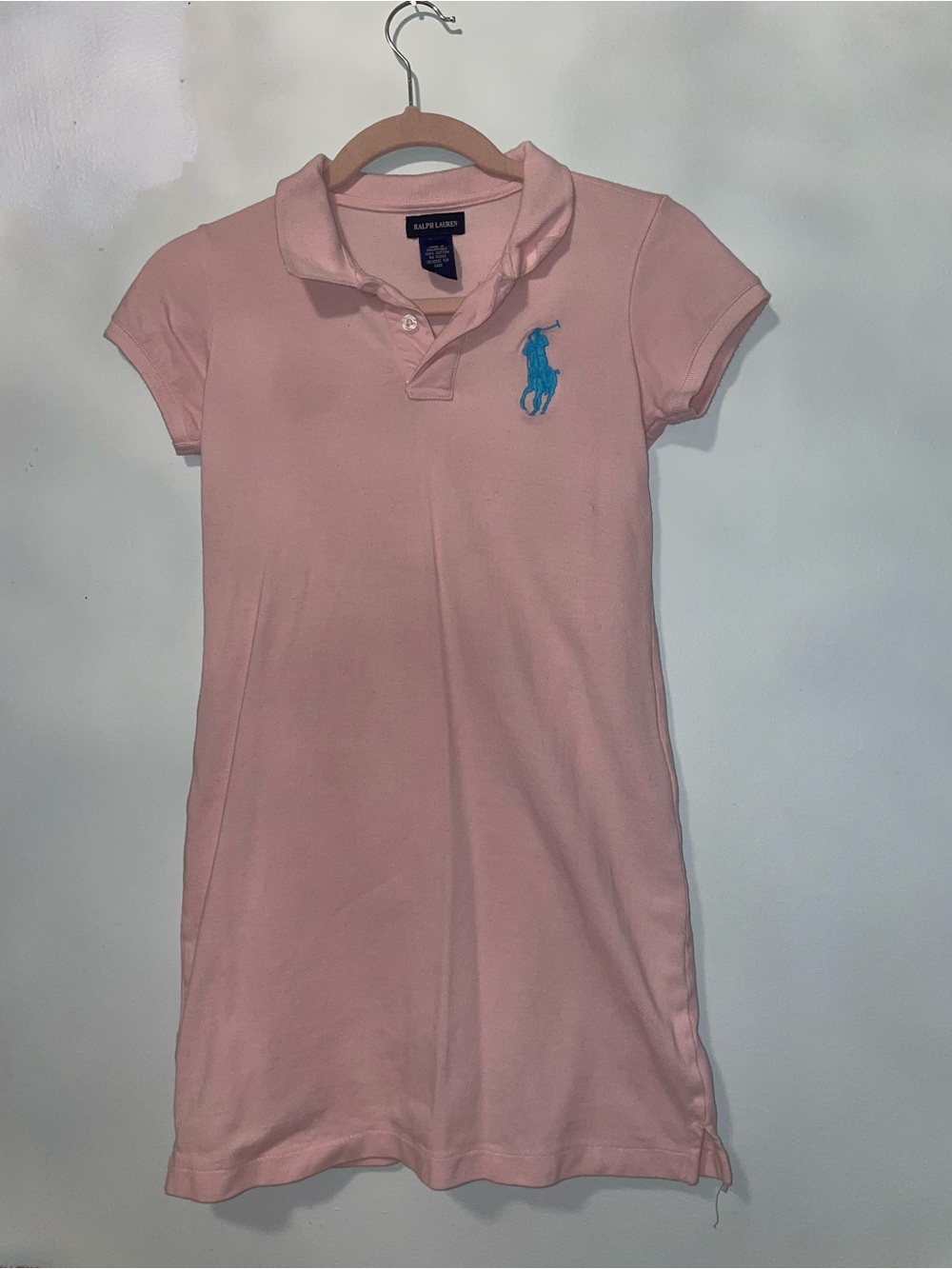 Ralph Lauren Pink Polo Dress with Blue Pony